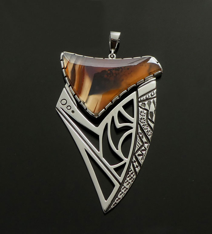 Jared Chavez,Agate Pendant with window