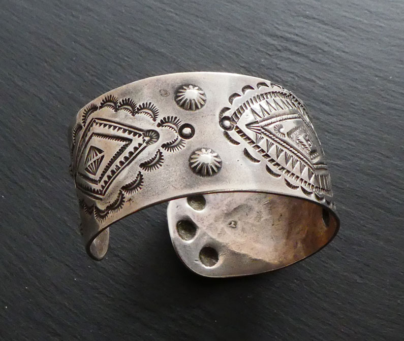 ​Whirling Log Navajo ingot bracelet 1920s