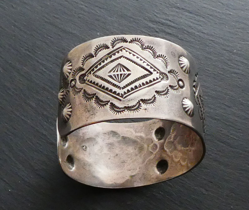 ​Whirling Log Navajo ingot bracelet 1920s