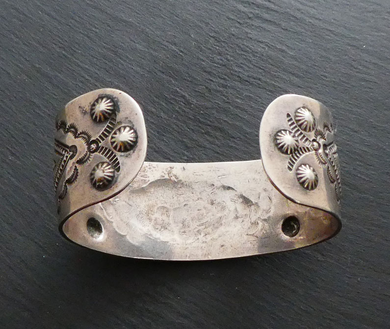 ​Whirling Log Navajo ingot bracelet 1920s