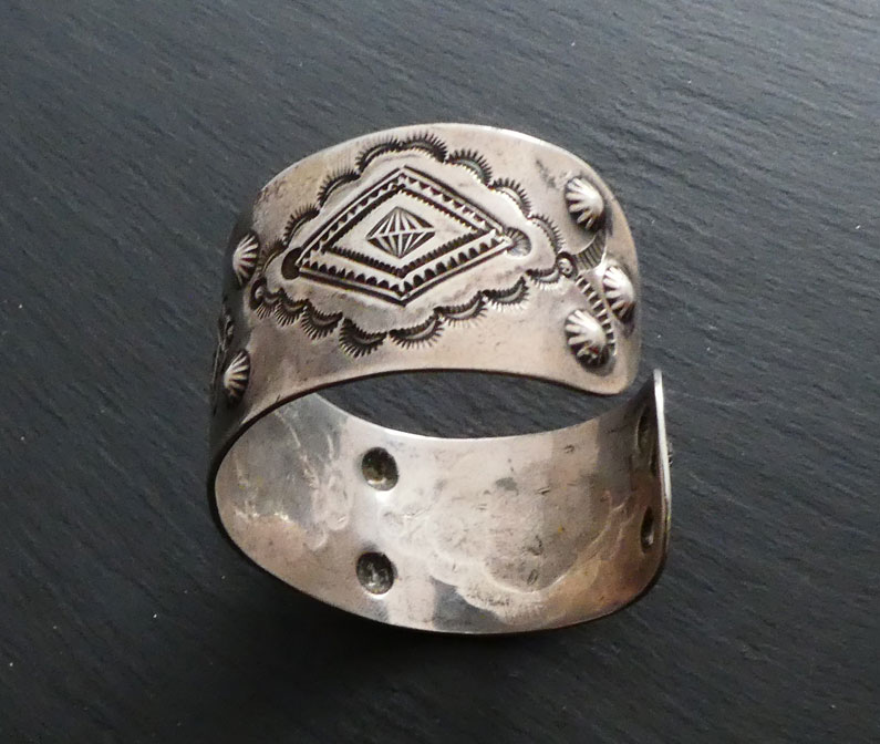 ​Whirling Log Navajo ingot bracelet 1920s