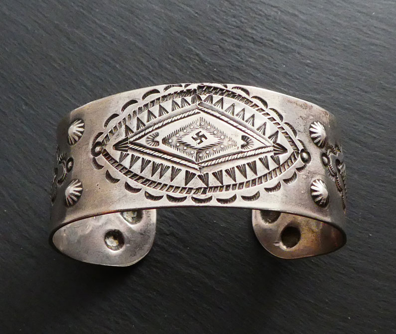 ​Whirling Log Navajo ingot bracelet 1920s