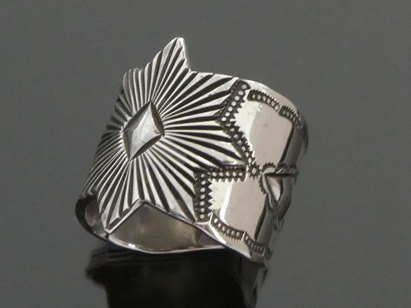 Perry Shorty Eight points star Coin silver Ring /Blue Sky Trading